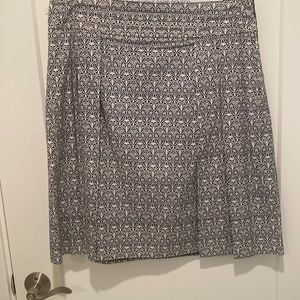 Tory Burch Lined and Pleated Geometric Skirt, 14
